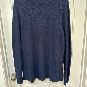 lululemon M Textured Knit Crewneck Sweater Men's - Heathered Classic Navy